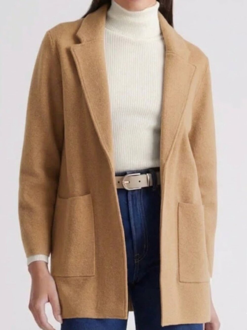 Quince Knit Blazer Classic Open Front in size Medium - Picture 3 of 3